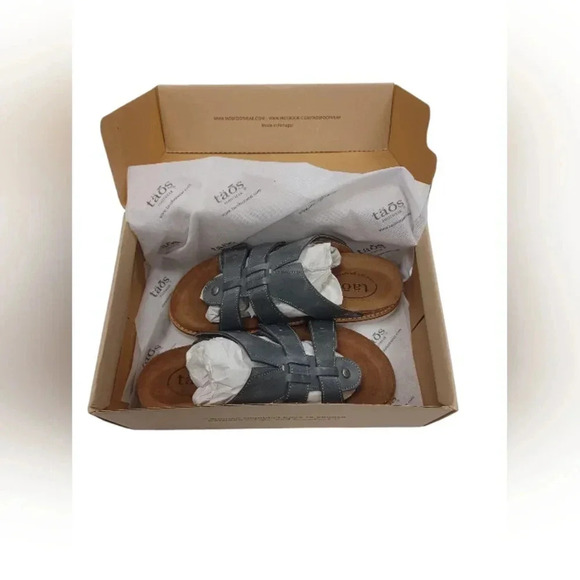 Taos NWT Gray  Velcro Cork Sandals Size 6-6.5 - Picture 2 of 9